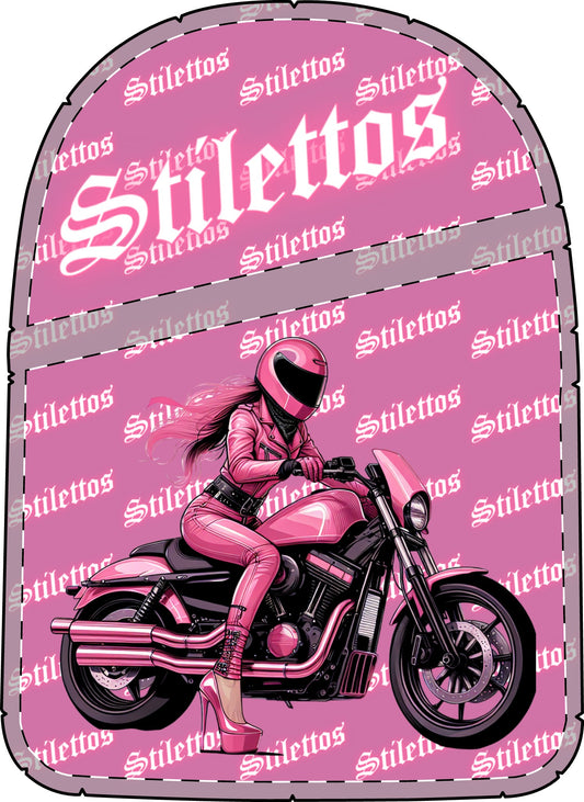 Pink Chest Bag - Biker Chic Cross Over Bag for Stilettos Crew