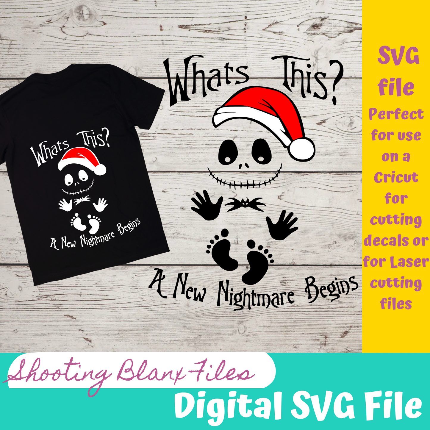 Grinch Baby Shirt & Nightmare Before Christmas SVG Layered File/PNG - Cricut - Digital File - Pregnant - Pregnancy Baby bump - Announcement