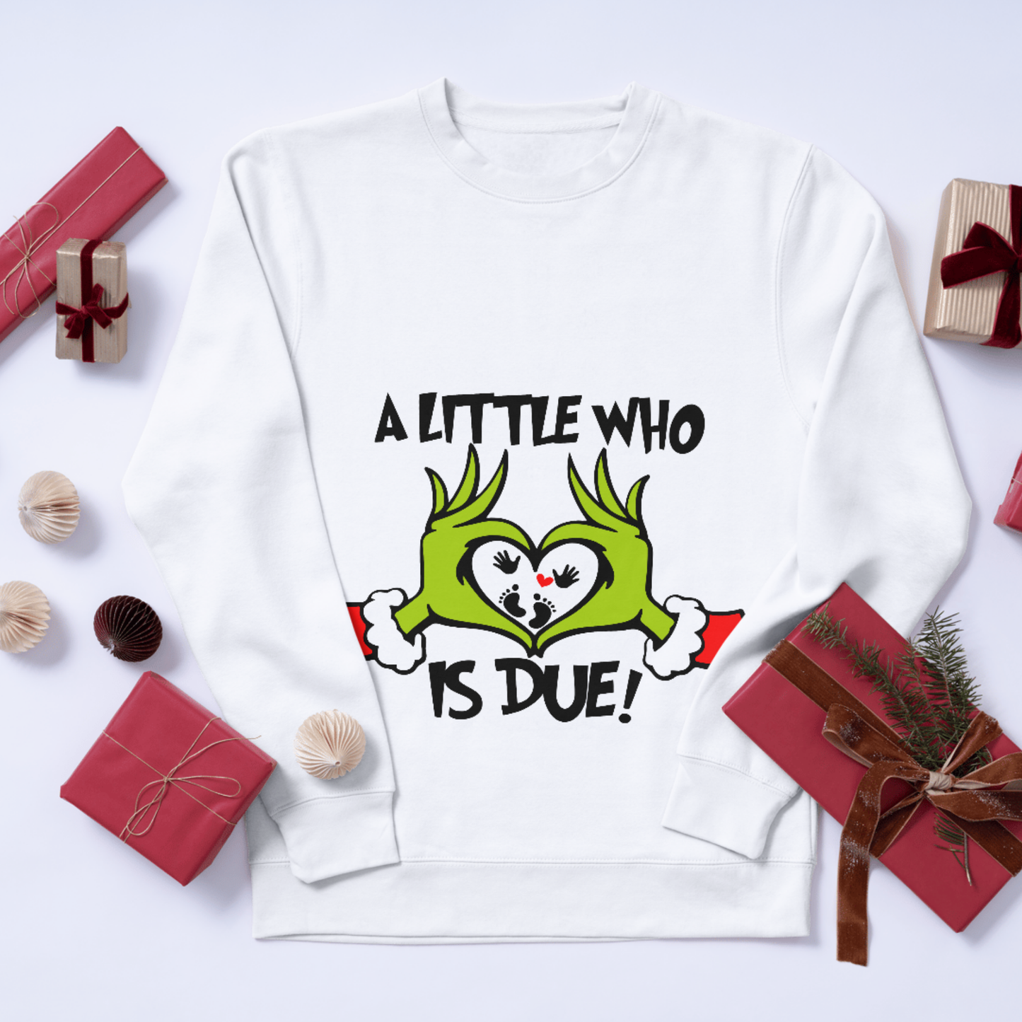 Grinch Baby Shirt & Nightmare Before Christmas SVG Layered File/PNG - Cricut - Digital File - Pregnant - Pregnancy Baby bump - Announcement