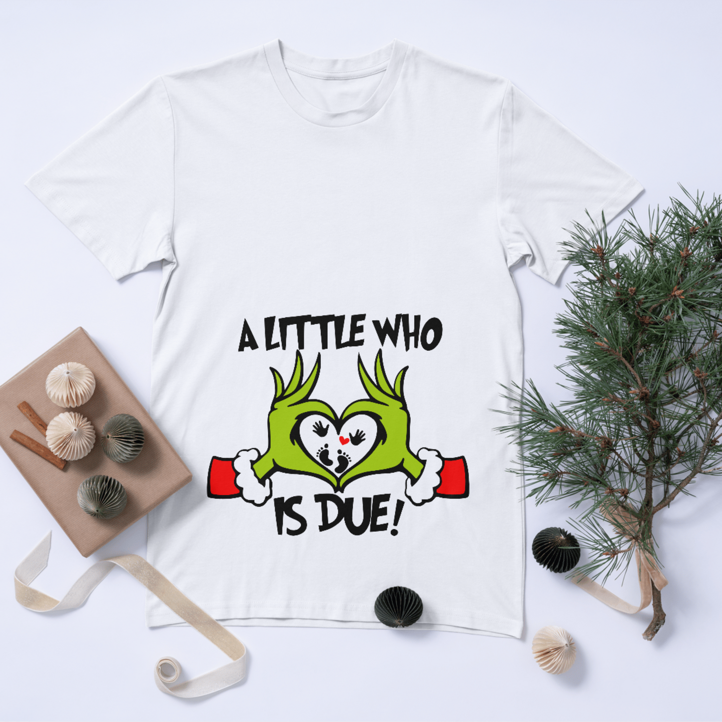 Grinch Baby Shirt & Nightmare Before Christmas SVG Layered File/PNG - Cricut - Digital File - Pregnant - Pregnancy Baby bump - Announcement