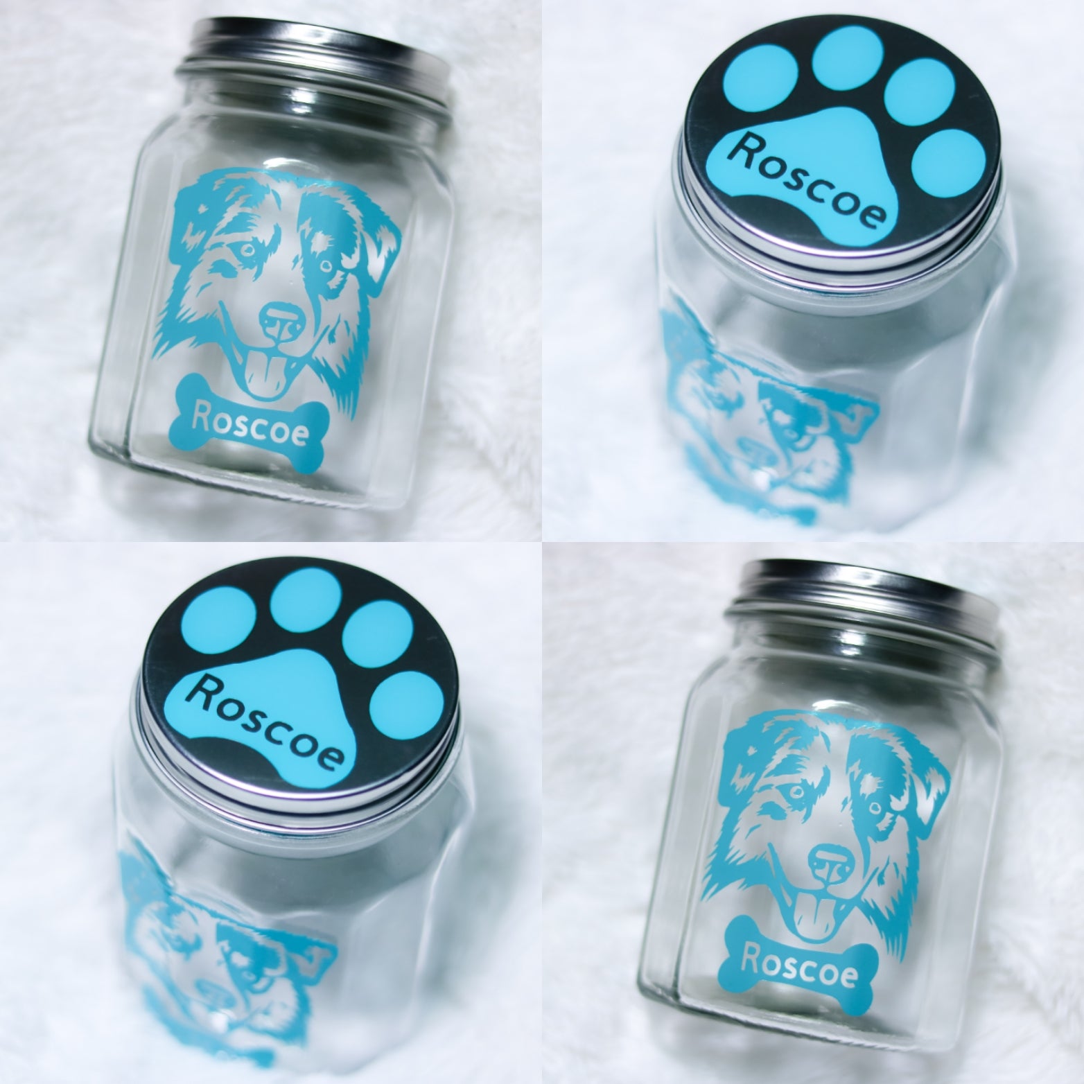 Personalized dog treat outlet container