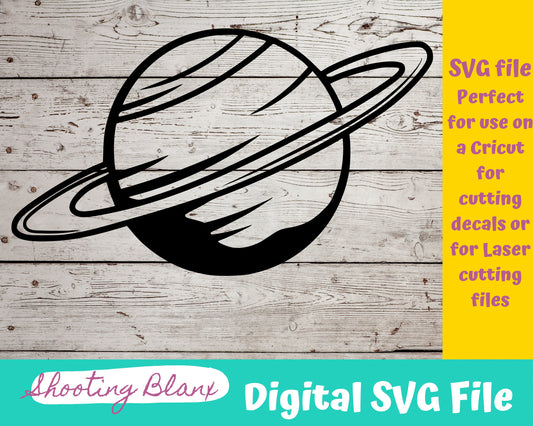 Outer Space Planet SVG files perfect for Cricut, Cameo, or Silhouette also for laser engraving Glowforge, Saturn, galaxy