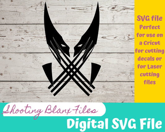 Super Hero SVG file perfect for Cricut, Cameo, or Silhouette also for laser engraving Glowforge, animal, hero, claws