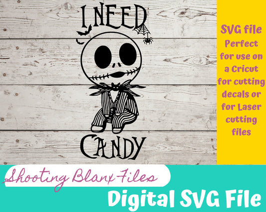 Skeleton SVG file for Cricut - laser engraving Glowforge, Scary, Halloween, Minimalistic, Halloween, Skull, Nightmare